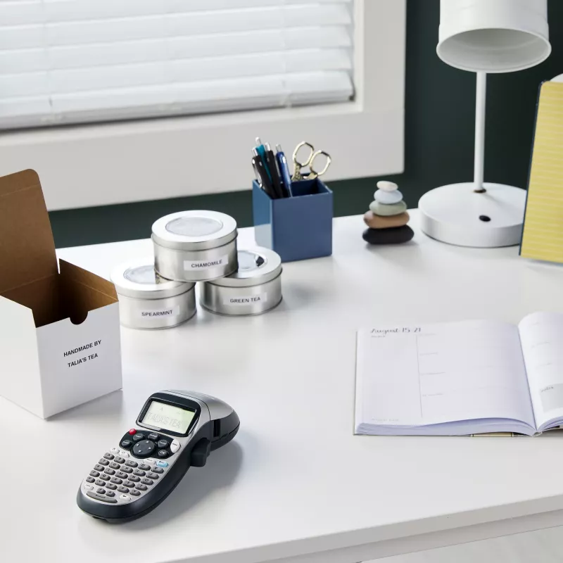 DYMO LetraTag LT-100H Handheld Label Maker | ABC Keyboard Label Printer with Easy-to-Use13 Character LCD Screen | for Home or Office | Silver