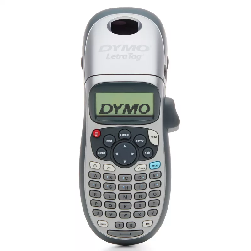 DYMO LetraTag LT-100H Handheld Label Maker | ABC Keyboard Label Printer with Easy-to-Use13 Character LCD Screen | for Home or Office | Silver