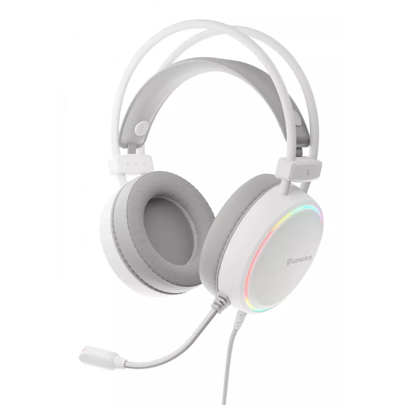 GENESIS NSG-2308 headphones/headset Wired Head-band Gaming USB Type-A White