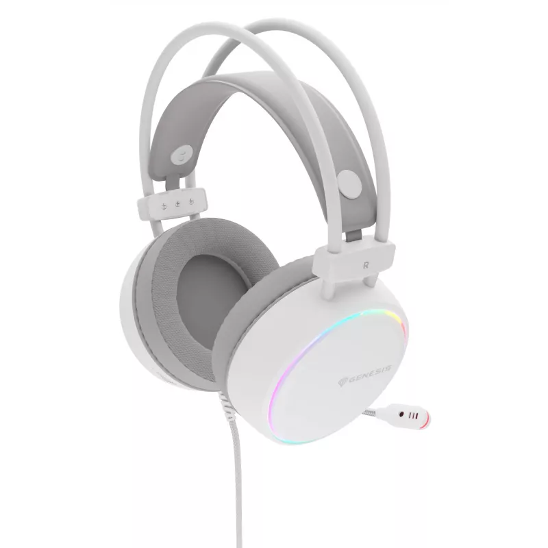 GENESIS NSG-2308 headphones/headset Wired Head-band Gaming USB Type-A White