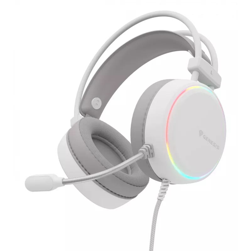 GENESIS NSG-2308 headphones/headset Wired Head-band Gaming USB Type-A White