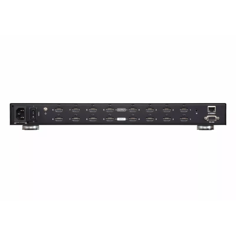 ATEN 8X8 True 4K HDMI Martrix Switch, AV matrix switcher, 18 Gbit/s, 600 MHz, 4096 x 2160 pixels, 4096 x 2160, 3840 x 2160, 1920 x 1200, Black