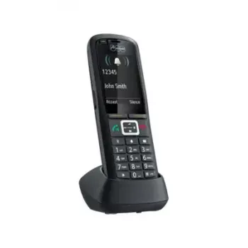 DECT handset Auerswald COMfortel M-730 — wireless desk telephone, 2.4 inch display, speakerphone, Caller ID, SMS, black