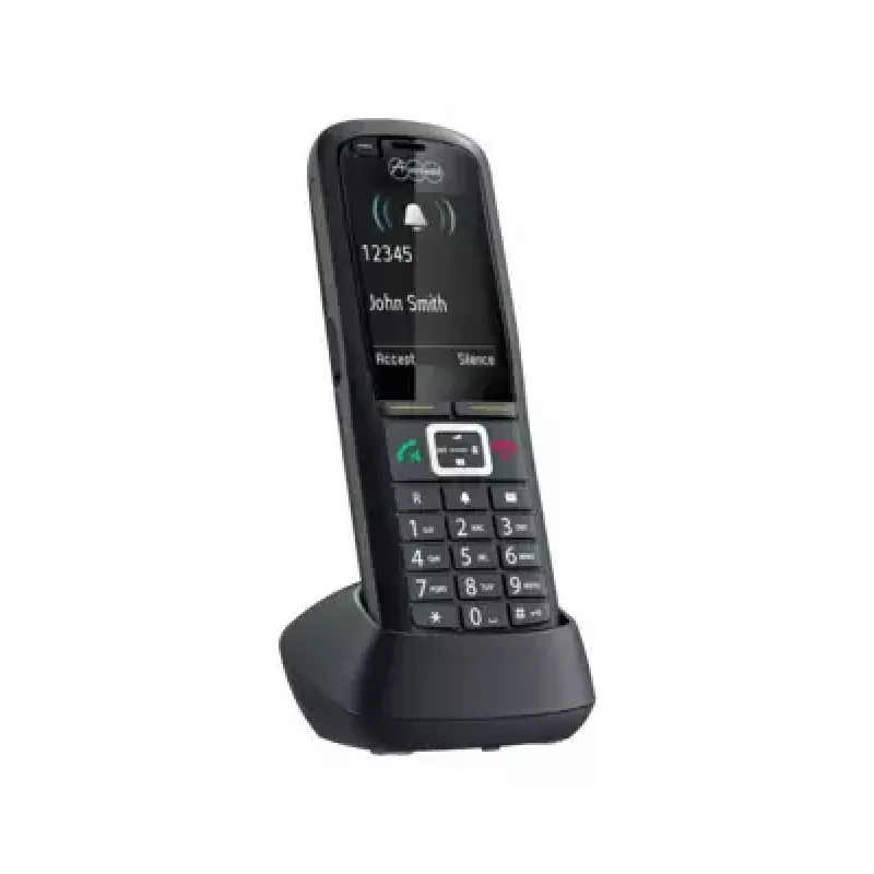 DECT handset Auerswald COMfortel M-730 — wireless desk telephone, 2.4 inch display, speakerphone, Caller ID, SMS, black