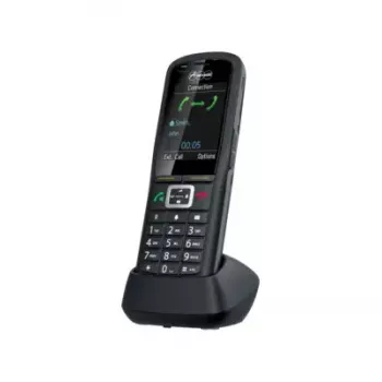 DECT handset Auerswald COMfortel M-730 — wireless desk telephone, 2.4 inch display, speakerphone, Caller ID, SMS, black