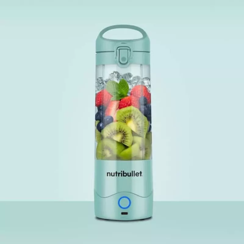 Sport blender NUTRIBULLET Portable 0.475 L Blue, battery-powered, Tritan bowl, stainless steel blades