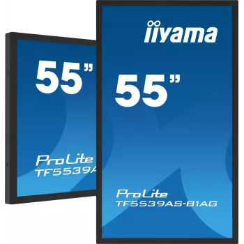 iiyama TF5539AS-B1AG Signage Display Kiosk design 138.7 cm (54.6 inch) LED 435 cd/m² 4K Ultra HD Black Touchscreen Built-in processor Android 11 24/7