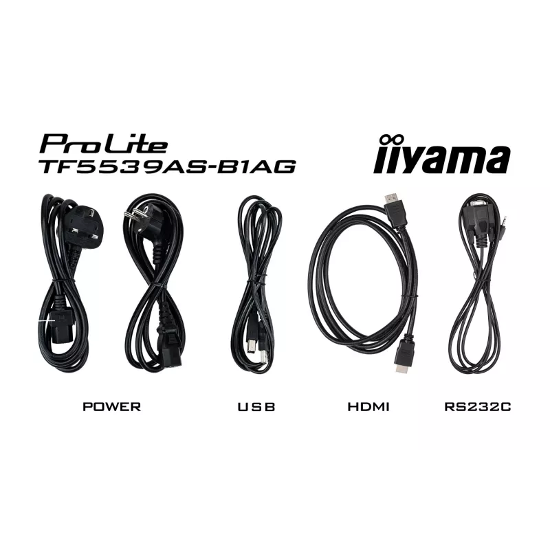 iiyama TF5539AS-B1AG Signage Display Kiosk design 138.7 cm (54.6 inch) LED 435 cd/m² 4K Ultra HD Black Touchscreen Built-in processor Android 11 24/7