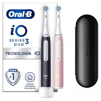 Oral-B iO3 Duo Adult Vibrating toothbrush Black, Rose, White