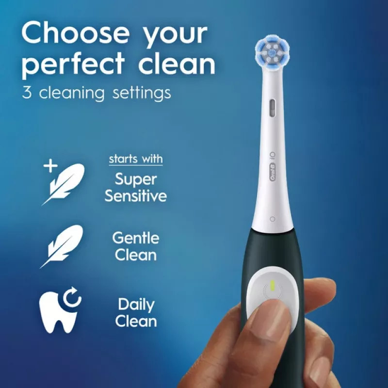 Electric toothbrush BRAUN Oral‑B iO Series 2 Green rechargeable with travel case