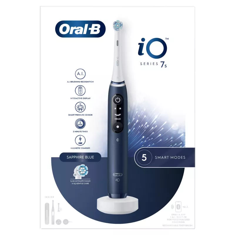 Oral-B iO 7S Adult Oscillating toothbrush Blue, White