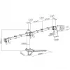 Equip 17 inch-27 inch Articulating Triple Monitor Tabletop Stand