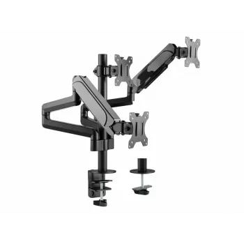 Equip 17 inch-27 inch Triple Monitor Desk Mount Bracket, Clamp, 21 kg, 75 x 75 mm, 100 x 100 mm, Height adjustment, Black