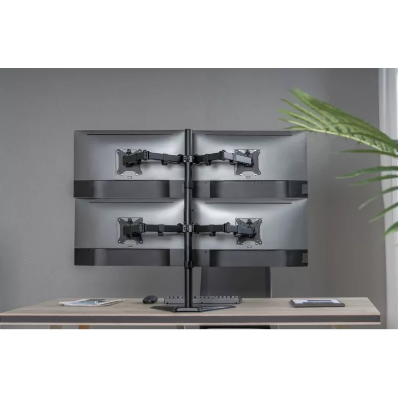 Equip 17 inch-32 inch Articulating Quad Monitor Tabletop Stand