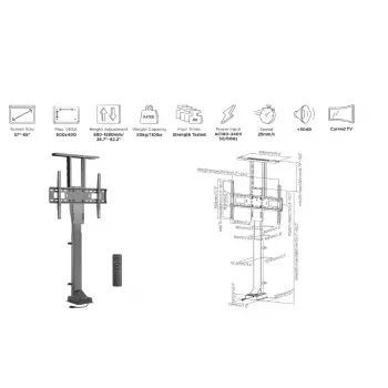 Equip 37 inch-65 inch Motorized Remote Control TV Stand