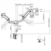 Equip 17 inch-32 inch Dual Monitor Desk Mount Bracket
