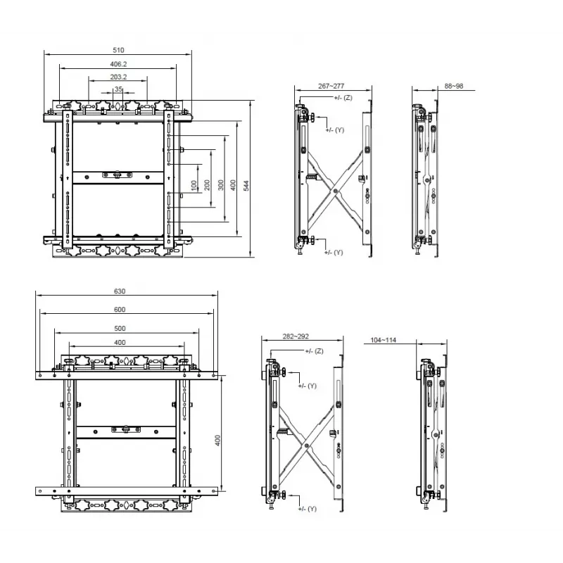 Equip 19 inch-55 inch Push-In Pop-Out TV Wall Mount Bracket, 50 kg, 48.3 cm (19 inch), 139.7 cm (55 inch), 100 x 100 mm, 600 x 400 mm, 0 - 10°