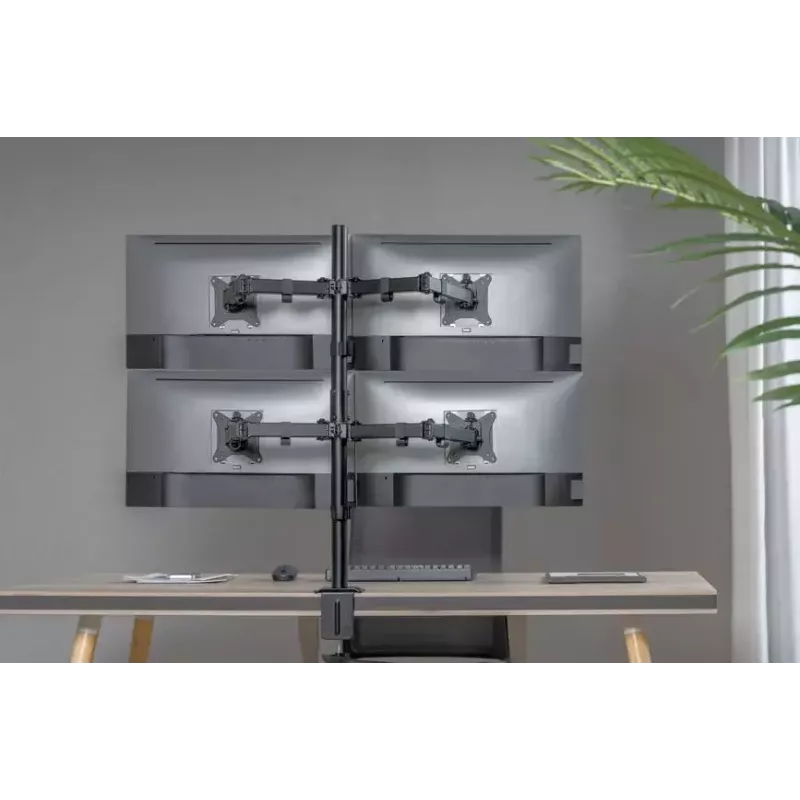 Equip 17 inch-32 inch Articulating Quad Monitor Desk Mount Bracket