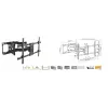 Equip 37 inch-90 inch Tilt/Swivel TV Wall Mount Bracket, 200 x 200 mm, 816 x 410 mm, -15 - 5°, -60 - 60°, Steel, Black