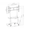 Equip 60 inch-105 inch Heavy-Duty TV Cart