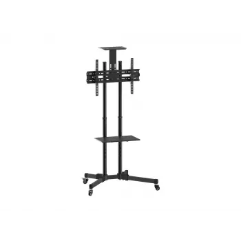 Equip Economy Multi-functional TV Cart, 50 kg, 94 cm (37 inch), 177.8 cm (70 inch), 600 x 400 mm, Height adjustment, Black