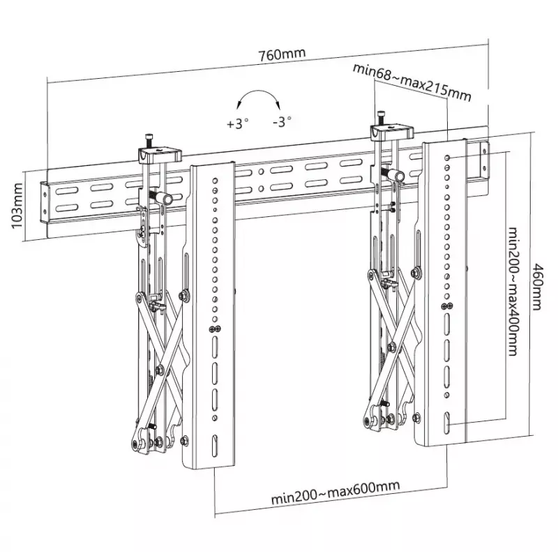 Equip 37 inch-70 inch Pop-Out Video Wall Mount Bracket