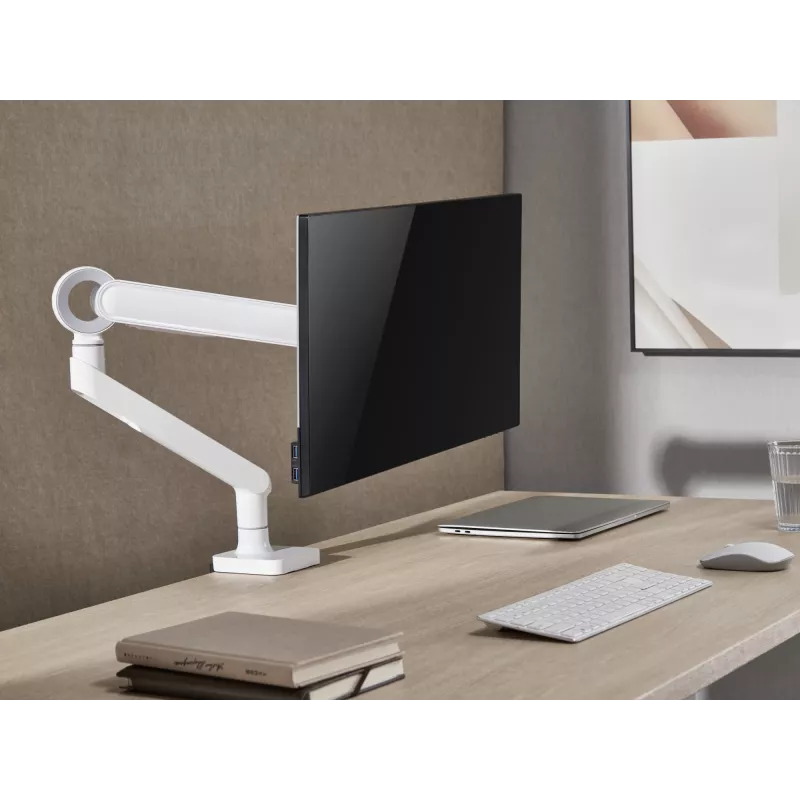 Equip 17 inch-35 inch Premium Monitor Desk Mount Bracket, White