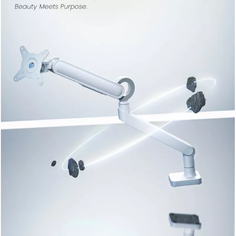 Equip 17 inch-35 inch Premium Monitor Desk Mount Bracket, White