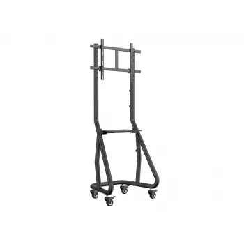 Equip 37 inch-80 inch Heavy-Duty TV Cart, 94 cm (37 inch), 2.03 m (80 inch), 200 x 200 mm, 600 x 400 mm, Aluminium, Plastic, Stainless steel, Black