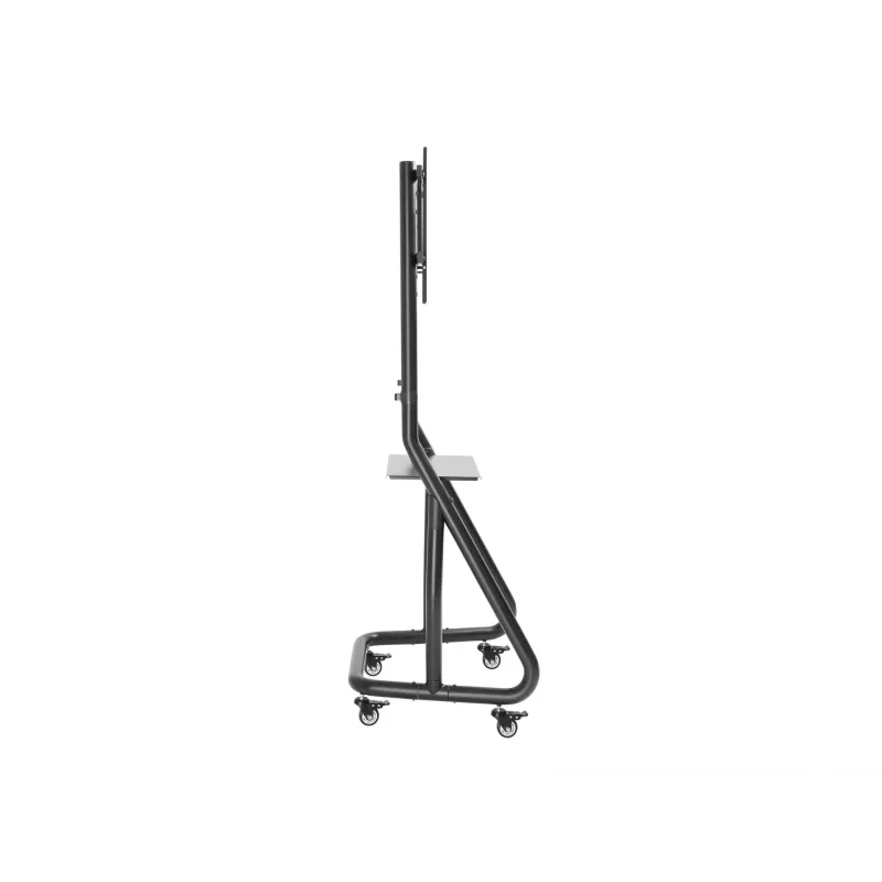 Equip 37 inch-80 inch Heavy-Duty TV Cart, 94 cm (37 inch), 2.03 m (80 inch), 200 x 200 mm, 600 x 400 mm, Aluminium, Plastic, Stainless steel, Black
