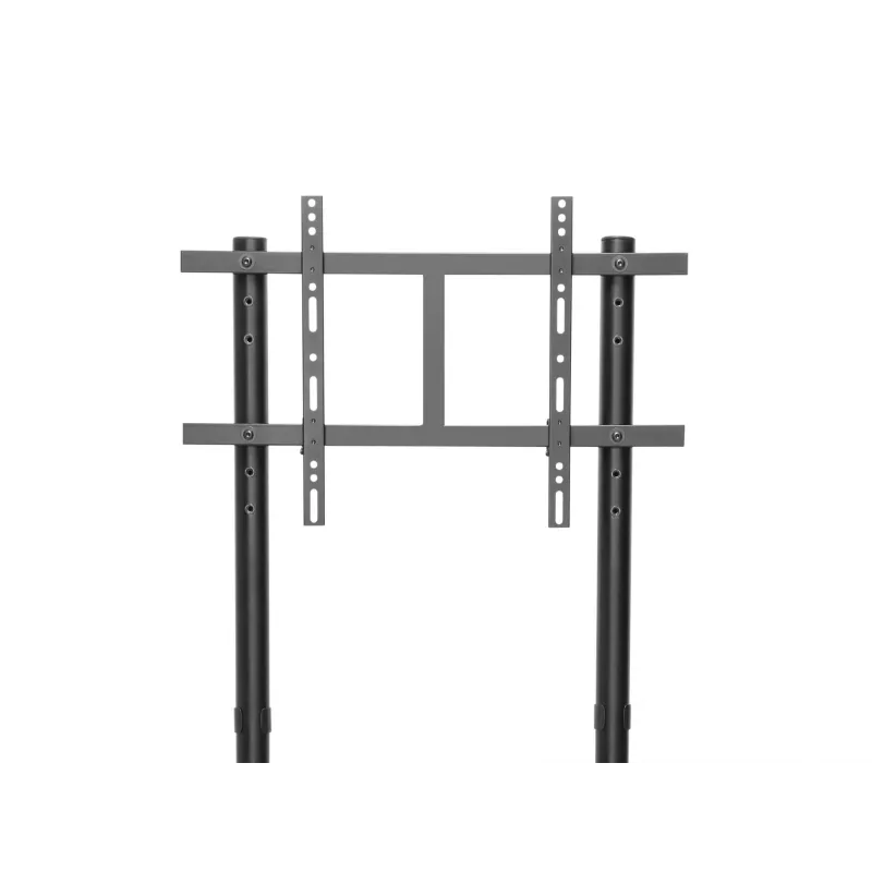 Equip 37 inch-80 inch Heavy-Duty TV Cart, 94 cm (37 inch), 2.03 m (80 inch), 200 x 200 mm, 600 x 400 mm, Aluminium, Plastic, Stainless steel, Black