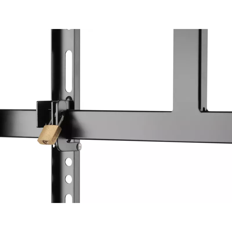 Equip 37 inch-80 inch Heavy-Duty TV Cart, 94 cm (37 inch), 2.03 m (80 inch), 200 x 200 mm, 600 x 400 mm, Aluminium, Plastic, Stainless steel, Black