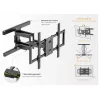 Equip 43 inch-100 inch Full Motion TV Mount Bracket, 200 x 200 mm, 800 x 400 mm, -10 - 5°, -60 - 60°, Plastic, Stainless steel, Black