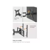 Equip 43 inch-100 inch Full Motion TV Mount Bracket, 200 x 200 mm, 800 x 400 mm, -10 - 5°, -60 - 60°, Plastic, Stainless steel, Black