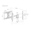 Equip 43 inch-100 inch Full Motion TV Mount Bracket, 200 x 200 mm, 800 x 400 mm, -10 - 5°, -60 - 60°, Plastic, Stainless steel, Black