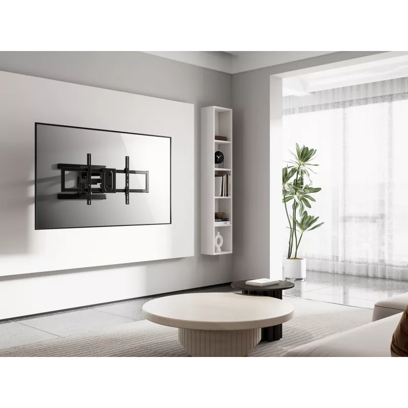 Equip 43 inch-100 inch Full Motion TV Mount Bracket, 200 x 200 mm, 800 x 400 mm, -10 - 5°, -60 - 60°, Plastic, Stainless steel, Black