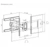 Equip 43 inch-100 inch Full Motion TV Mount Bracket, 200 x 200 mm, 800 x 400 mm, -10 - 5°, -60 - 60°, Plastic, Stainless steel, Black