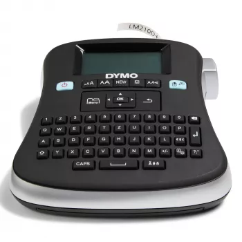 DYMO LabelManager ™ 210D QWERTZ Kitcase, QWERTZ, Thermal transfer, 180 x 180 DPI, 12 mm/sec, Black, Grey