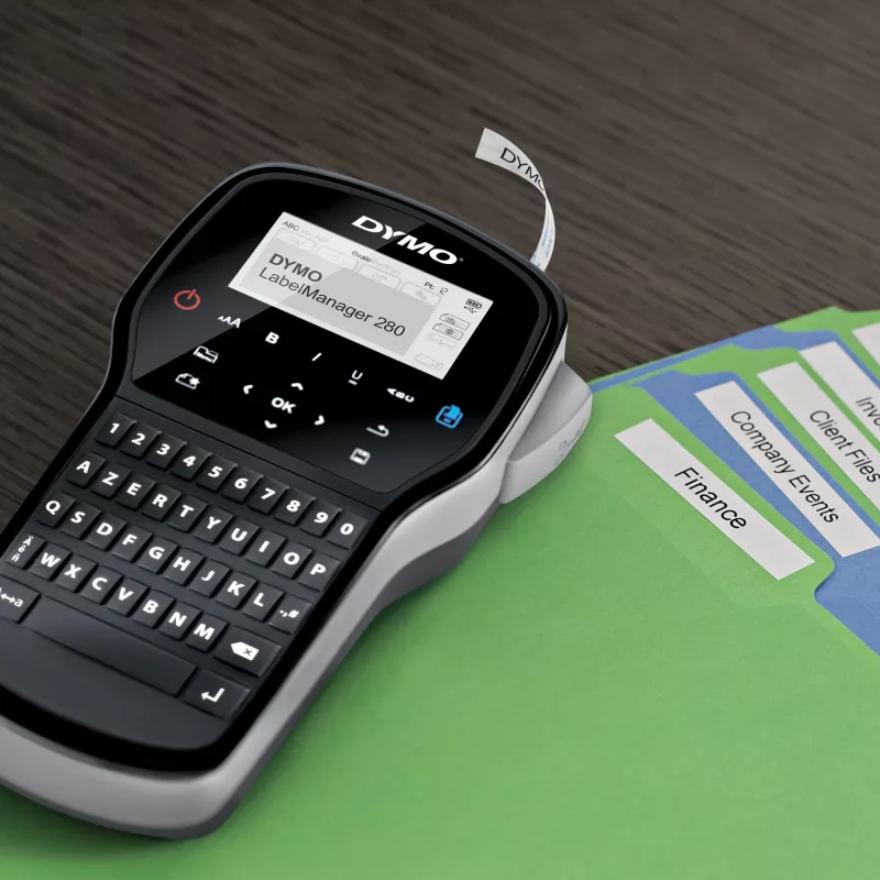 DYMO LabelManager ™ 280 AZERTY, AZERTY, D1, Thermal transfer, 180 x 180 DPI, 15 mm/sec, Black, Silver
