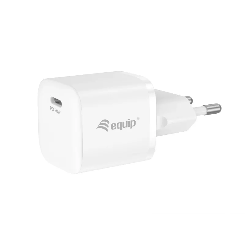 Equip 1-Port 20W USB-C PD Charger, 25pcs/pack, Indoor, AC, 12 V, White