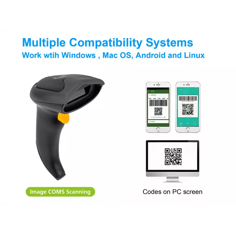 Equip Wireless 2D Dual Mode 2.4GHz + Bluetooth Barcode Scanner, with Stand
