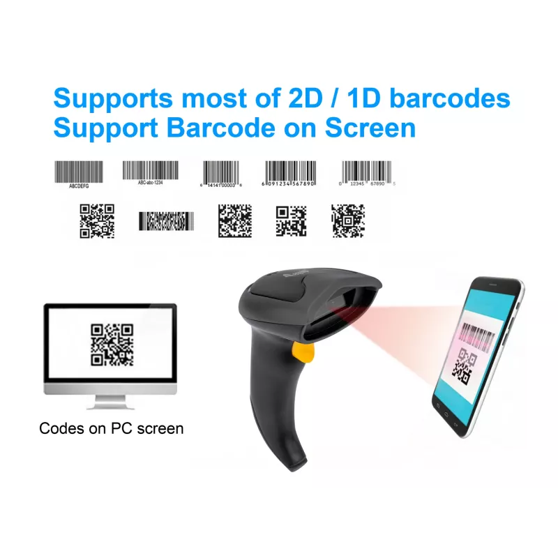 Equip Wireless 2D Dual Mode 2.4GHz + Bluetooth Barcode Scanner, with Stand