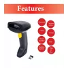 Equip Wireless 2D Dual Mode 2.4GHz + Bluetooth Barcode Scanner, with Stand