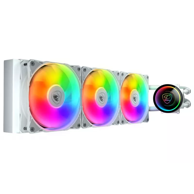 COUGAR CPU Water Cooling, Poseidon Elite 360, ARGB, White, All-in-one liquid cooler, 12 cm, 500 RPM, 2200 RPM, White