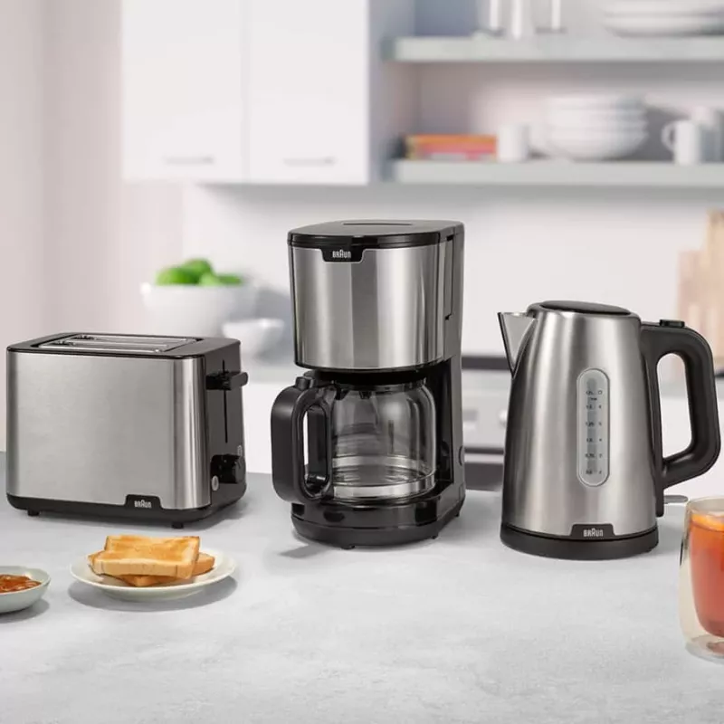 Braun HT101BI-HT1510BK 8 2 slice(s) 900 W Black, Stainless steel