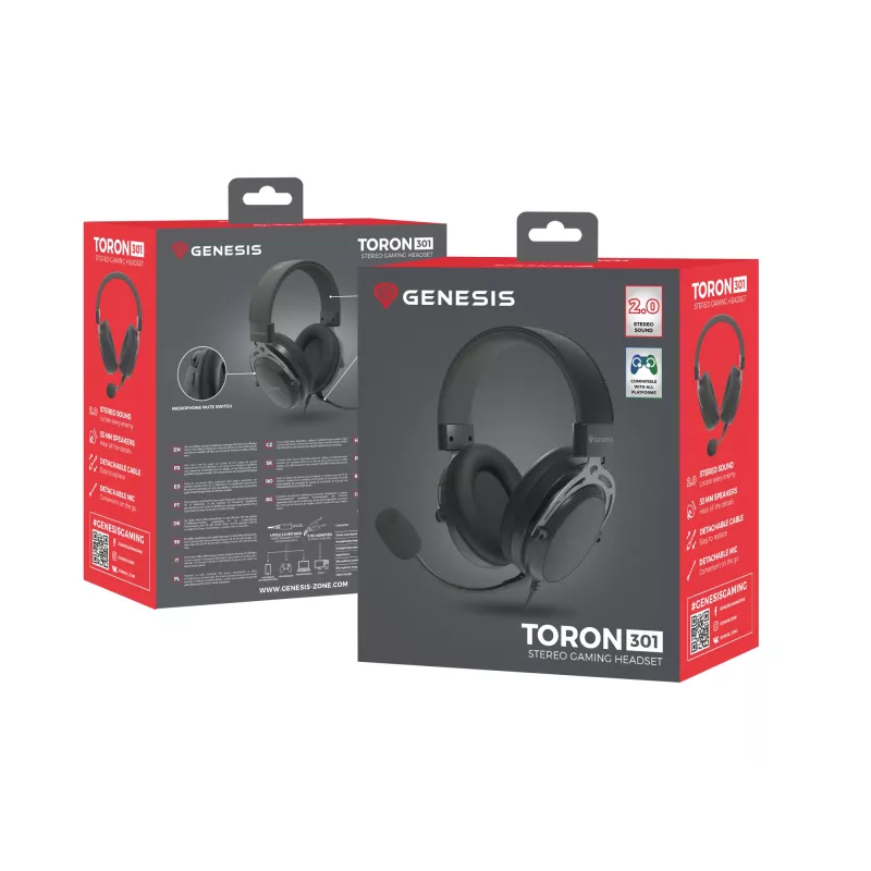 GENESIS Toron 301 Headset Wired Head-band Gaming Black