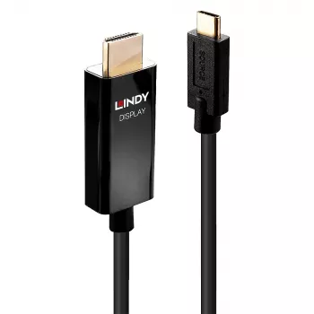 Lindy 1m USB Type C to HDMI 4K60 Adapter Cable with HDR, 1 m, USB Type-C, HDMI Type A (Standard), Male, Male, Straight