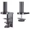 Manhattan Dual Desk Mount for TV & Monitors (Full Motion Gas Spring), For screens 10 inch to 27 inch, Clamp or Grommet Assembly, VESA compatibility: 75x75 and 100x100mm - check the dimensions of the four mounting holes on back of screen to ensure it fits, Max 8kg (each)