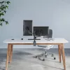 Manhattan Dual Desk Mount for TV & Monitors (Full Motion Gas Spring), For screens 10 inch to 27 inch, Clamp or Grommet Assembly, VESA compatibility: 75x75 and 100x100mm - check the dimensions of the four mounting holes on back of screen to ensure it fits, Max 8kg (each)