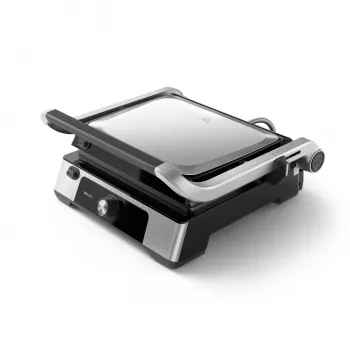 Philips 5000 series Contact Grill, Aluminium, Rectangular, Rotary, 200 °C, Hinged lid, Locking lid, 180°
